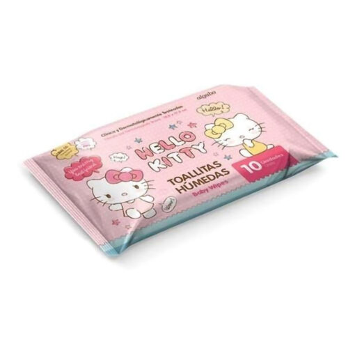 Toallitas Húmedas Antibacteriales Algabo Kids Hello Kitty X 10 U